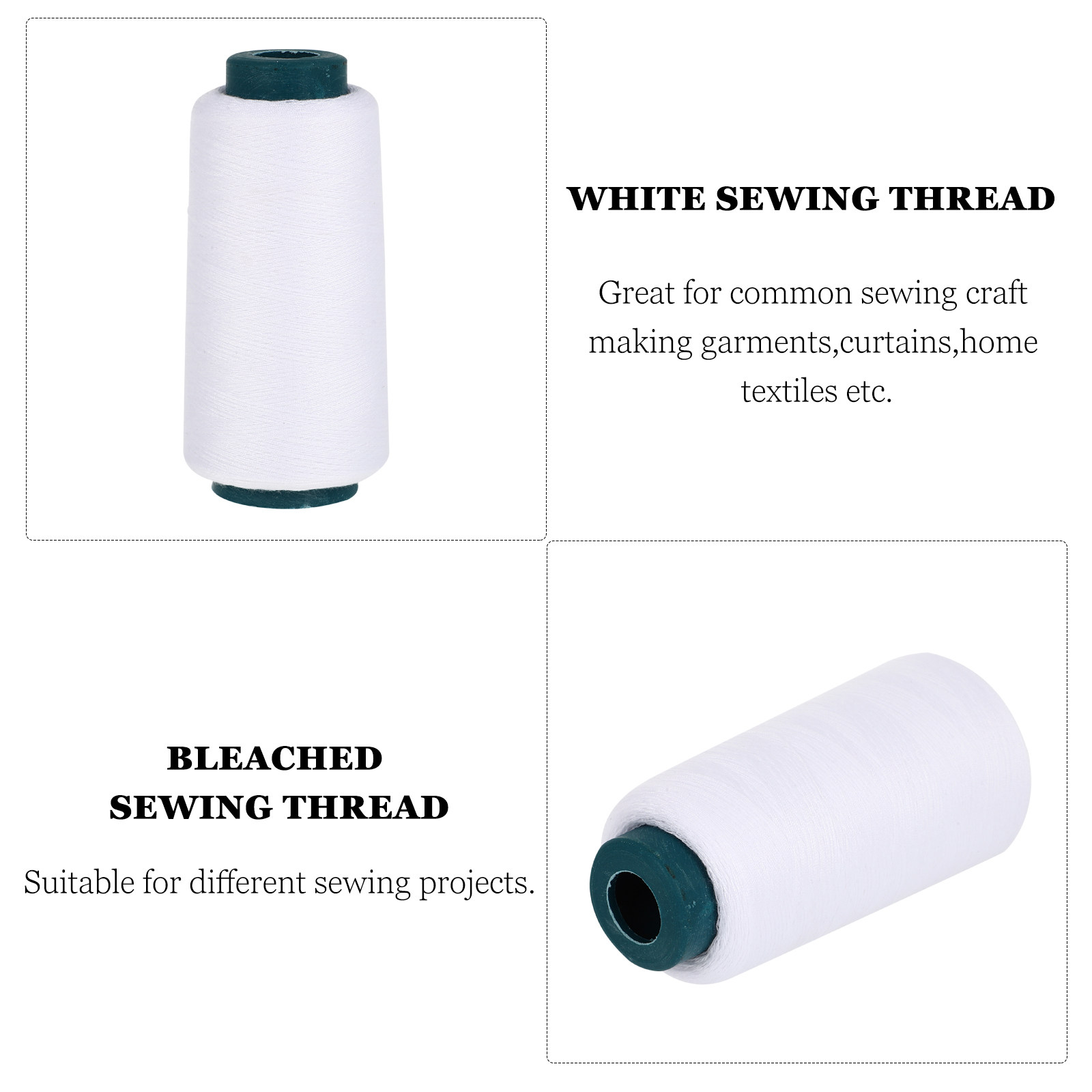 Hilo de poliéster blanco blanq - Sewing Thread In Textile reseña y precio